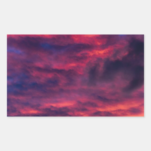 August rot rechteckiger aufkleber (Vorderseite)