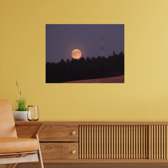 August Supermoon over Paradise Ridge Poster (Wohnzimmer 2)