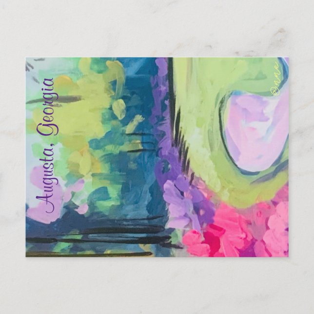 Augusta 2024 Wasserfarbe Postkarte (Vorderseite)