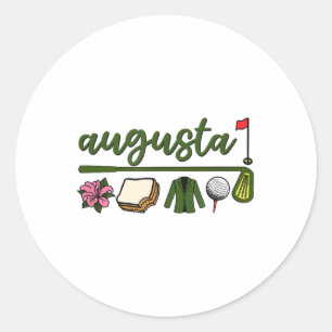 Augusta Georgia, Azalea, Golf, Pimento Cheese, Jac Runder Aufkleber