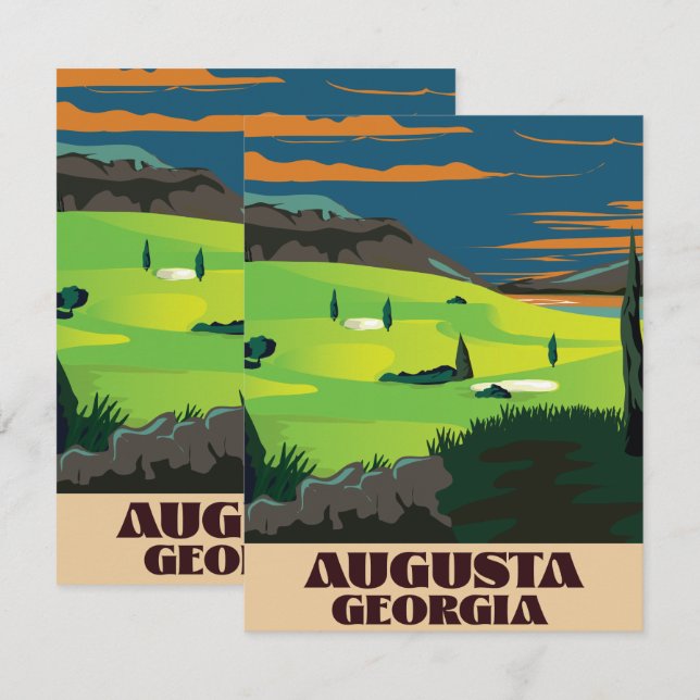Augusta Georgia Golf Poster (Vorne/Hinten)