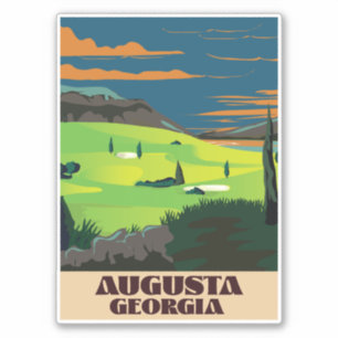 Augusta Georgia Golf Poster Aufkleber