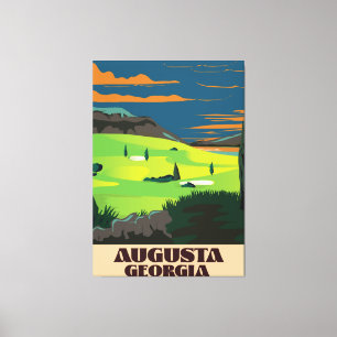 Augusta Georgia Golf Poster Leinwanddruck