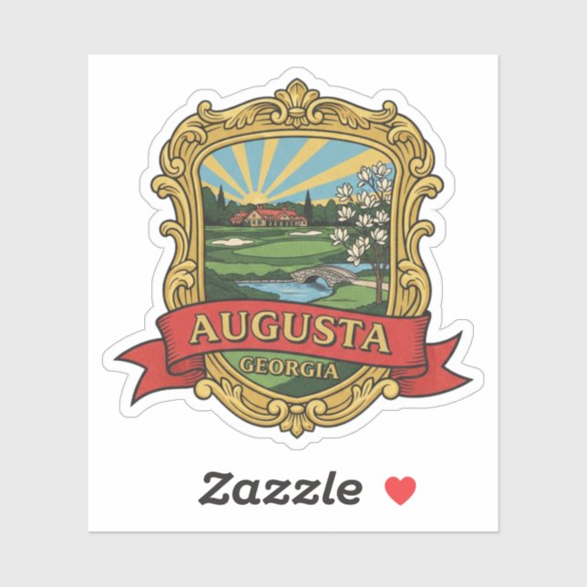 Augusta Georgia Reise Aufkleber (Blatt)