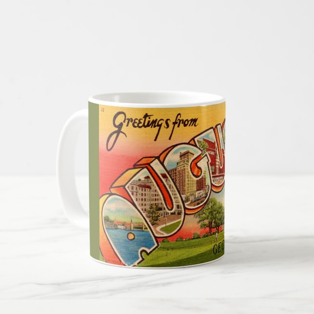 Augusta Georgia Retro Tasse (Vorderseite Links)