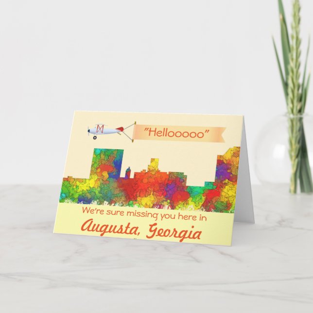 Augusta Georgia Skyline-SG Feiertagskarte (Vorderseite)