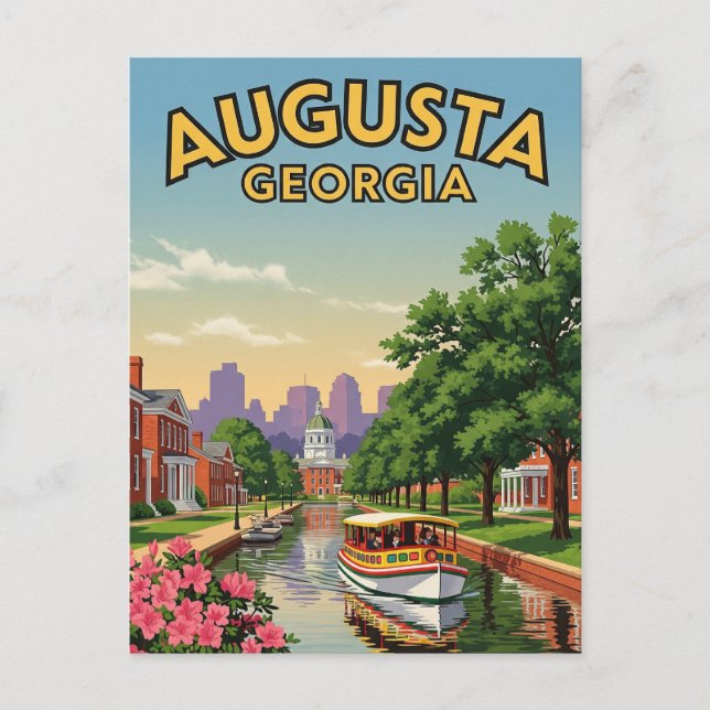 Augusta Georgia Travel Postkarte (Vorderseite)