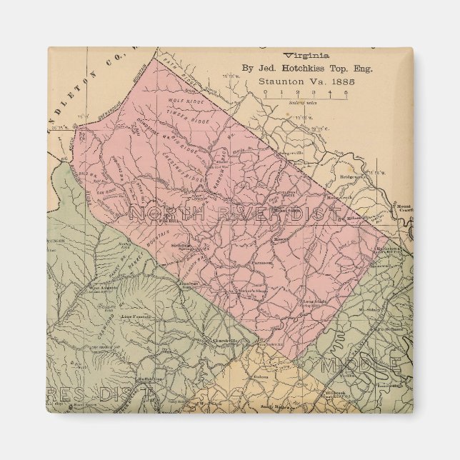Augusta Landkreis, Virginia 2 Magnet (Vorne)