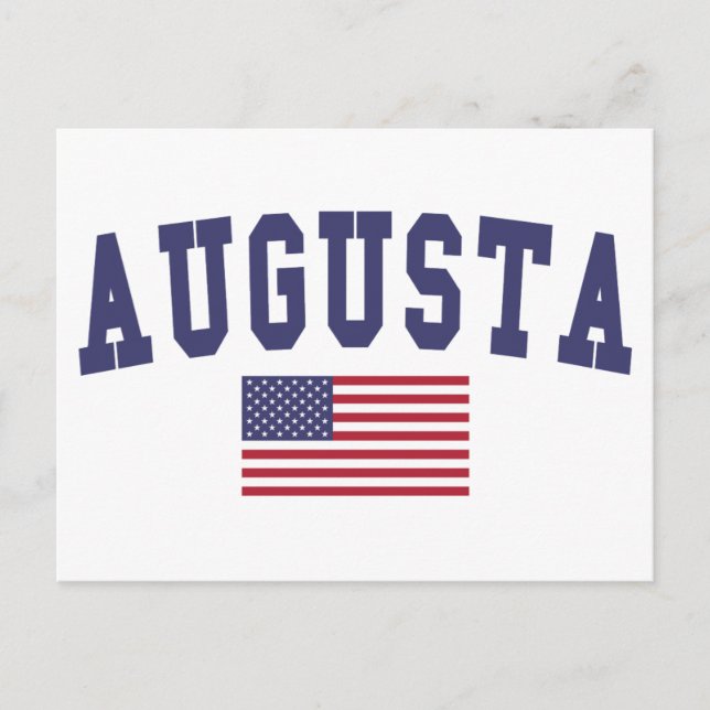 Augusta US Flag Postkarte (Vorderseite)