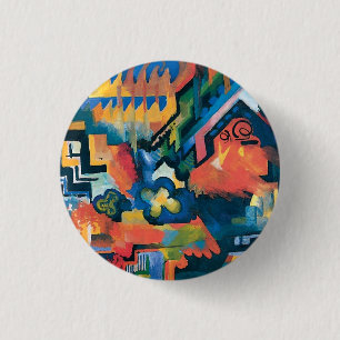 Auguste Macke - Homage To Bach Abstract Modern Art Button