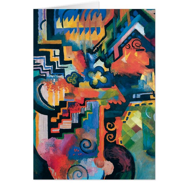 Auguste Macke - Hommage an Abstrakte moderne Kunst (Vorne)