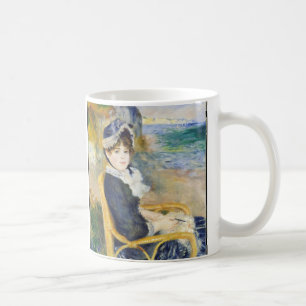 Auguste Renoir am Meer Portrait der Frau Kaffeetasse