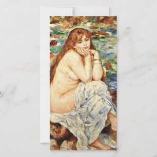 Auguste Renoir - Bather sitzt auf einer Sandbank Feiertagskarte