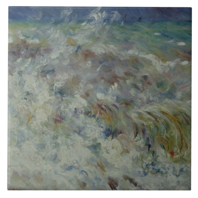 Auguste Renoir - Die Welle Fliese (Vorderseite)