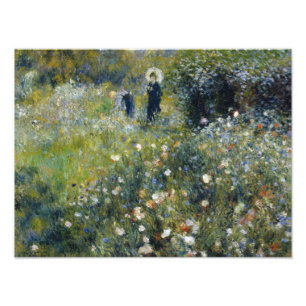 Auguste Renoir - Frau mit Parasol im Garten Fotodruck