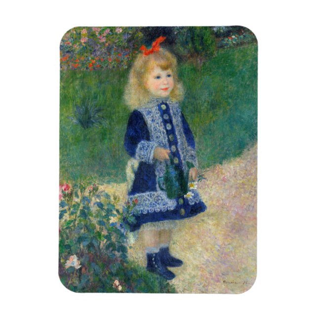 Auguste Renoir - Mädchen mit einer Wasserdose Magnet (Vertikal)