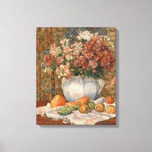 Auguste Renoir noch Leben-Blumen-stachelige Birnen Leinwanddruck