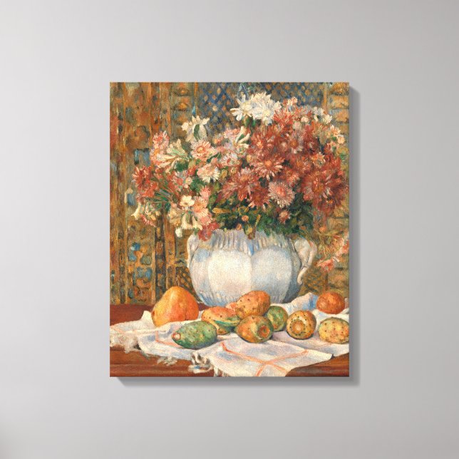 Auguste Renoir Still Life Blume Prickly Birnen Leinwanddruck (Vorderseite)