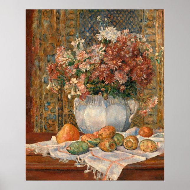 Auguste Renoir Still Life Blume Prickly Birnen Poster (Vorne)