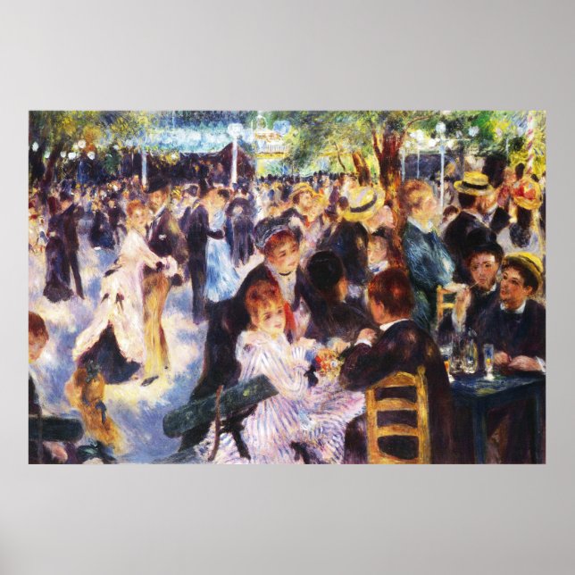 AUGUSTE RENOIR - Tanz in Le moulin de la Galette Poster (Vorne)
