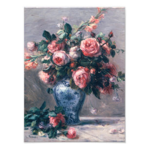 Auguste Renoir - Vase Rosen Fotodruck
