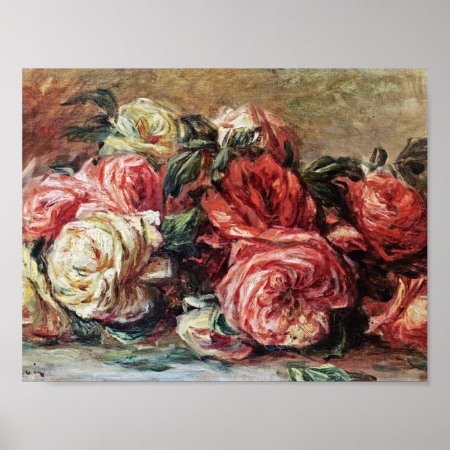 Auguste Renoir - Verworfene Rose Poster (Vorne)