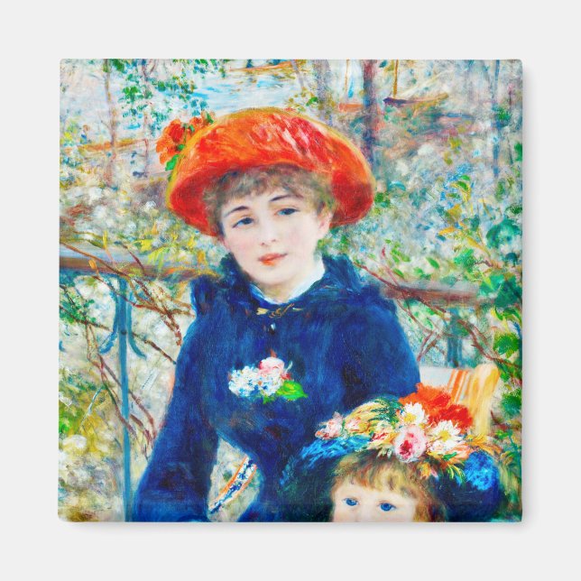 Auguste Renoir - Zwei Schwestern Magnet (Vorne)