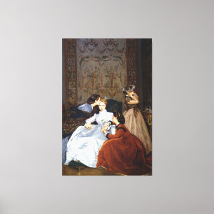 Auguste Toulmouche - La Fiancée Hésitante (1866) Leinwanddruck