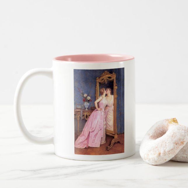 Auguste Toulmouche Zweifarbige Tasse (Mit Donut)