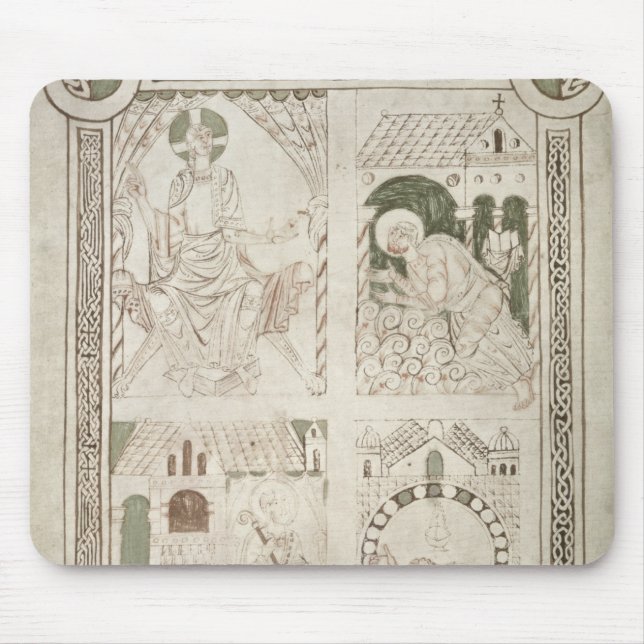 Augustine an den Füßen von Christus u. von Mousepad (Vorne)