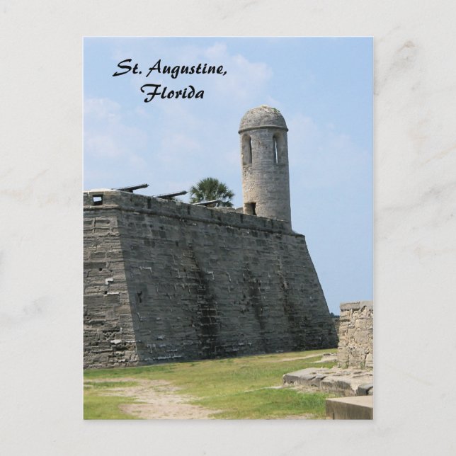 Augustine Florida Fort castillo de san marcos Postkarte (Vorderseite)