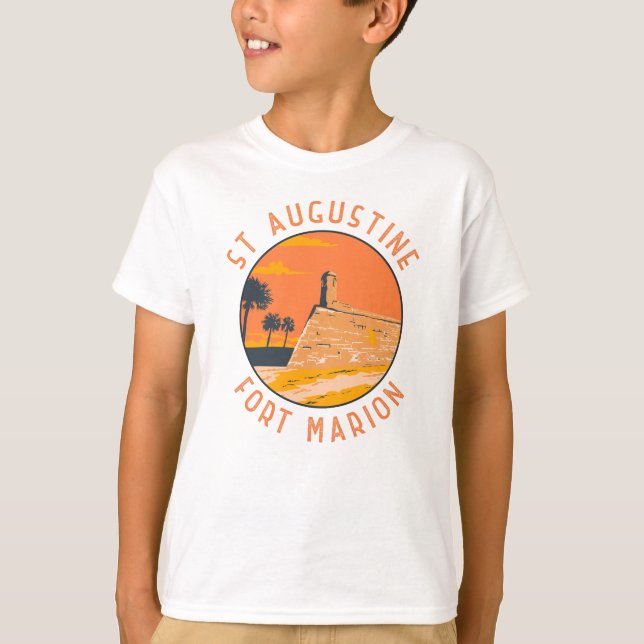 Augustine Florida Retro Distressed Circle T-Shirt (Vorderseite)