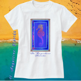 Augustine Florida Seepferd T - Shirt