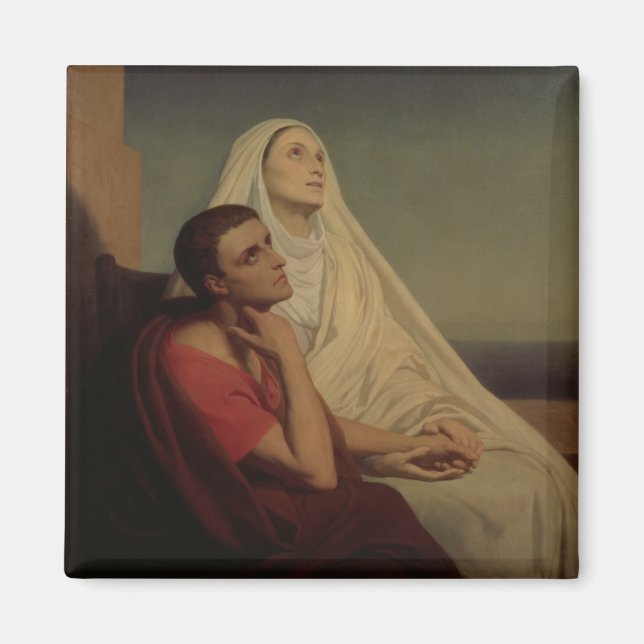 Augustine und seine Mutter St. Monica, 1855 Magnet (Vorne)