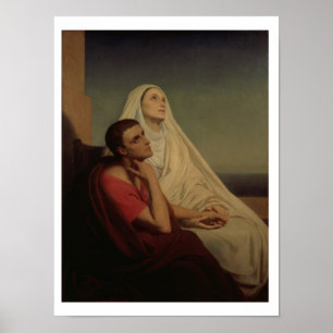 Augustine und seine Mutter St. Monica, 1855 Poster