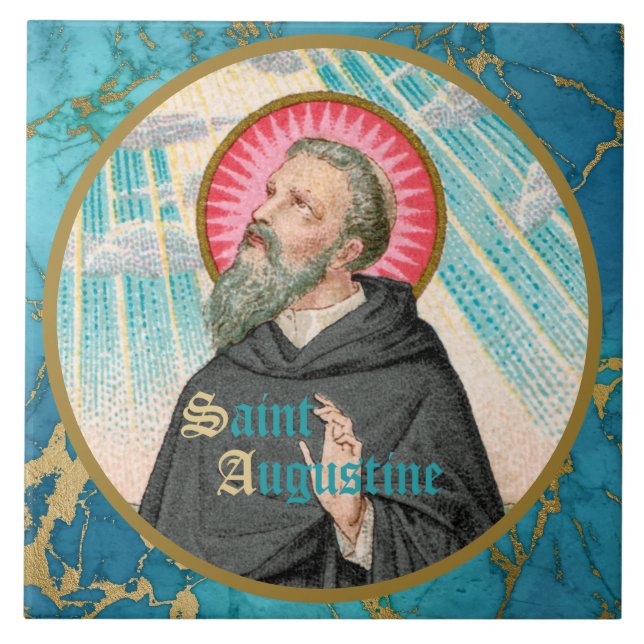 Augustine von Hippo (SAU 047; Einzelheiten) Fliese (Vorderseite)