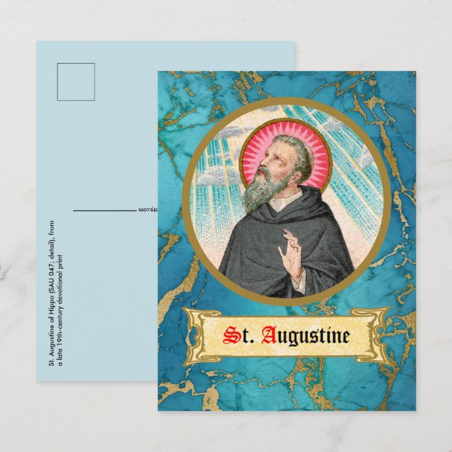 Augustine von Hippo (SAU 047; Einzelheiten) Postkarte (Vorne/Hinten)