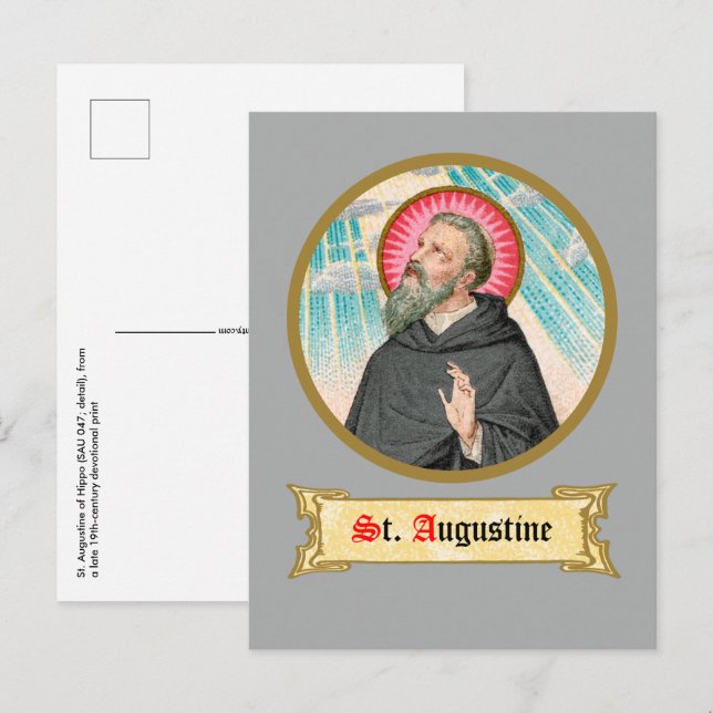 Augustine von Hippo (SAU 047; Einzelheiten) Postkarte (Vorne/Hinten)