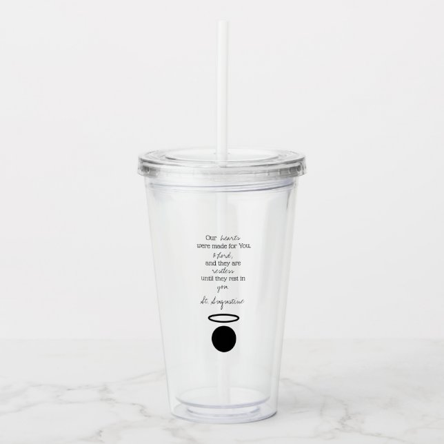 Augustinquote Tumbler Acryltrinkbecher (Vorderseite)