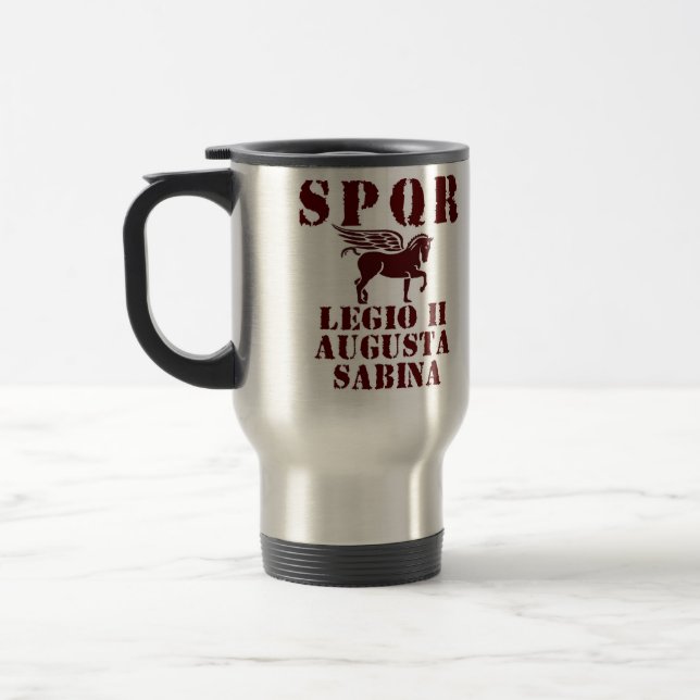 Augustus 2. römische Legions-Pegasus-Kaffee-Tasse Reisebecher (Links)