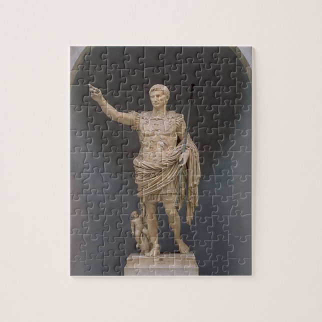 Augustus von Prima Porta, c.20 BC (Marmor) (Vertikal)