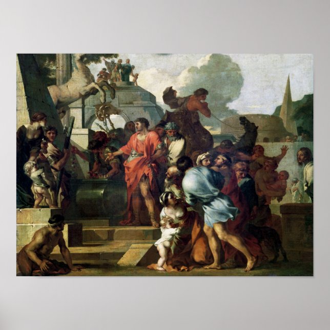 Augustus vor dem Grab von Alexander III. Poster (Vorne)