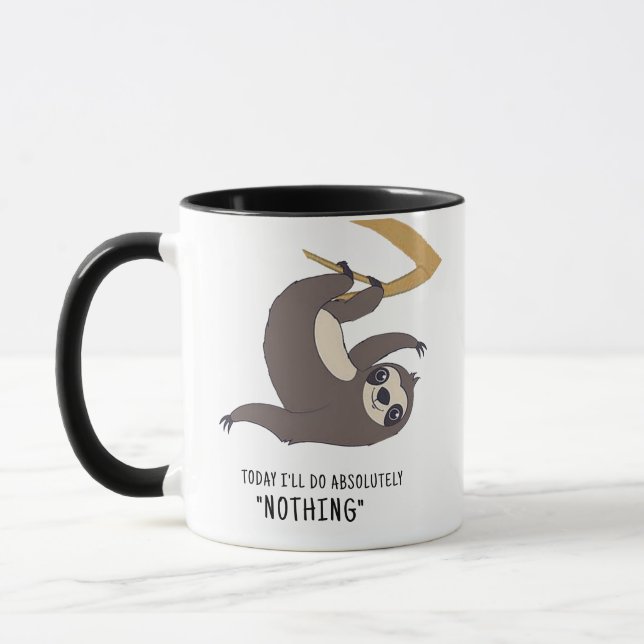 Aujourd'hui, je ferai absolument rien de drôle Mug (Gauche)