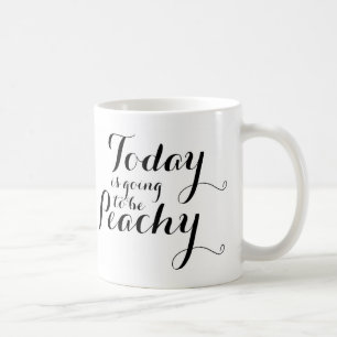 Aujourd'hui va être tasse couleur pêche de