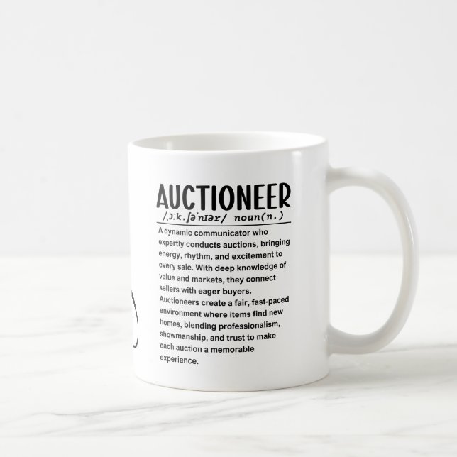 Auktionator Kaffeetasse (Rechts)
