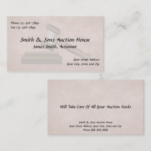 Auktionator Richterin Business Card Visitenkarte