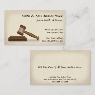 Auktionator Richterin Business Card Visitenkarte