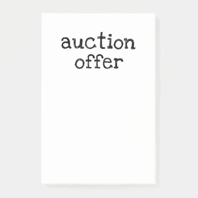 Auktionsangebot Post-it Klebezettel (Vorderseite)