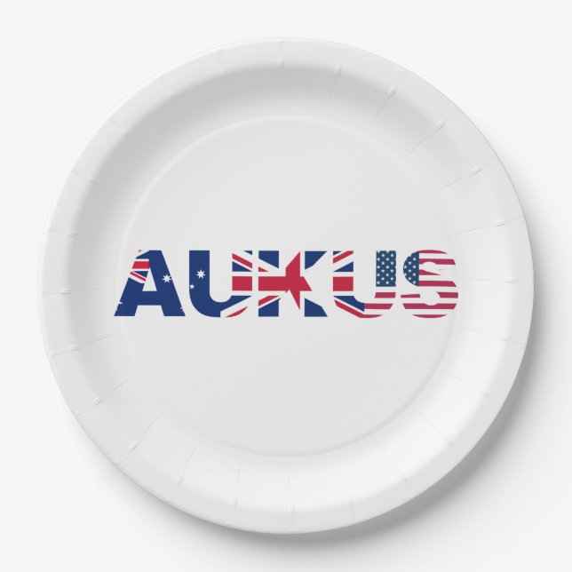 AUKUS AU UK PAPPTELLER (Vorderseite)