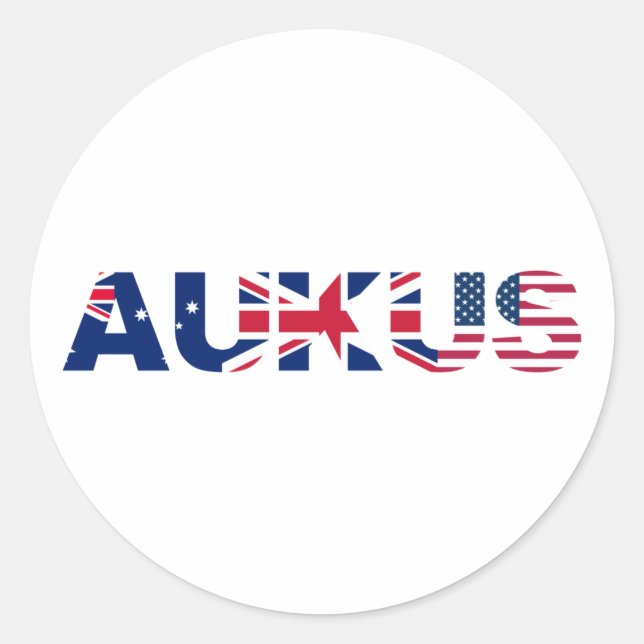 AUKUS AU UK RUNDER AUFKLEBER (Vorderseite)